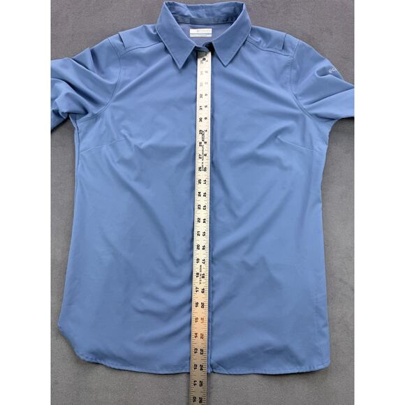 Columbia XL0931 Button Up Shirt Vented Back Blue Womens Med - Picture 5 of 11